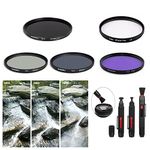 SK57 55mm Camera Bundle UV Filter FLD Filter ND2 ND4 ND8 Neutral Density Brush For Panasonic Lumix DC FZ80 FZ82 FZ83 FZ85 Digital Camera