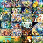 Alwin Pack Of 30 pokemon Wall Poster 4 X 6 Inches 300 GSM Posters For Wall Decoration