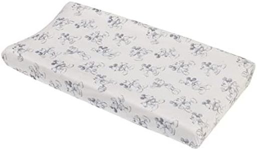 Disney Mickey Mouse - Call Me Mickey White and Blue Super Soft Changing Pad Cover