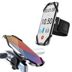 Bone Run + Bike Tie Connect Kit, 360° Rotation Universal Bike Phone Mount + Running Armband, Fits 4.7"-7.2" Phones, for iPhone 14 13 12 11 Pro Max Mini Samsung Galaxy S23 Note 20 and More