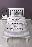 Harry Potter Spell Single Duvet Cover Set | Don’t Let The Muggles Down Design | Two Sided Reversible Design