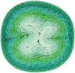 Scheepjes Yarn Woolly Whirl -1111 Yards,70% Cotton Yarn for Crocheting,30% Wool Yarn Knitting Yarn Kit & Crafts,Softly Color Changing Crochet Kit,Extra Large Acrylic Yarn Cake(Green Blue)