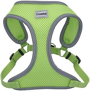 Coastal Pet Comfort Soft Reflective Wrap Adjustable Dog Harness - No-Pull Dog Harness for Small & Large Dogs - Lime - 5/8" x 19"–23"