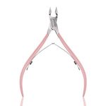 Professional Cuticle Nippers Stainless Steel Cuticle Cutters and Remover -Best Nipper Scissors, Nail Care Tool for Manicure and Pedicure (Pink)