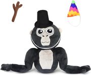 Gorilla Plushies and Monkey Plush Toys - 7.8'', Gorilla Stuffed Animals, Plush & Play Plushies - Perfect Gorilla Birthday Decorations, Kids Birthday Party Halloween Christmas Preferred Gift for Child