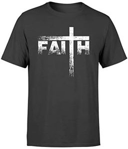 VidiAmazing Christian T-Shirt Christian Faith & Cross T - Standard T-Shirt Black