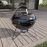 Garden Vida Kansas BBQ Grill Small Freestanding Barbecue Garden Outdoor Portable Picnic Party Camping Black