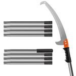 ABJA Tree Branch Cutter Pruning Saw with 10 FT Long Stick, Heavy Duty Adjustable Height Pole, Tree Cutter Knife for Trimming High Branches
