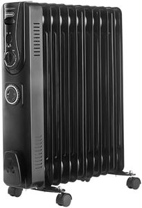 VonHaus Radiateur Bain d'Huile à 11 Ailettes à Commande Thermostatique - Radiateur Électrique pour Bureau à Domicile - Chauffage d'Appoint 2,5 kW - Chauffe Rapidement n'Importe Quelle Pièce