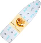BNDX Ironing Board Cover, 15" x 54" Standard Size Thick Padding with 2" Elastic, Stain Resistant & Durable Scorch, 2 Click Buckles for Smooth Iron and Easy Installation…