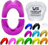 Mouth Guard Gum Shield - Mouthguards for Junior Kids Youth Great School Combat Sports Rugby Soccer Hockey Muay Thai MMA Boxing Martial Arts Basketball with Case (Junior Age 8+, Purple)