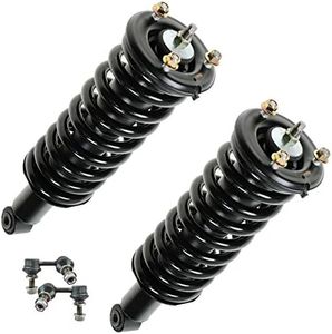 TRQ Front Suspension Kit Complete Strut & Coil Spring Assembly Sway Bar Stabilizer Link Compatible with 2005-2012 Nissan Pathfinder 2005-2015 Xterra 2009-2012 Suzuki Equator
