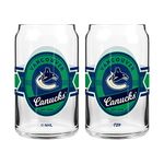 The Sports Vault NHL Vancouver Canucks Nostalgia Label Glass Can, 2-Pack