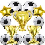 Football Balloons Party Decorations Set - 13 Pieces Soccer Party Supplies 4D 22 Inch Football Star Trophy Balloons Suitable for Kids and Adults Football Fans Sports Game Birthday Themed Party