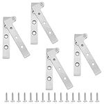 INCREWAY Rotatable Pivot Hinges, 4pcs 360 Degree Rotatable Pivot Hinge Stainless Steel Hidden Door Pivot Hinge for Cabinet Closet Cupboard Windows