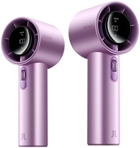 JISULIFE Handheld Fan-40H Endurance, Iridescent Purple Portable Fan with LED Display, 100-Level Speed, USB-C Fast Rechargeable, Trendy Personal Design for Festivals, Concerts, Sports, Travel, Gifts