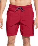 Tommy Hilfiger Men's Big and Tall Swim Trunks, Apple Red, 4X-Large