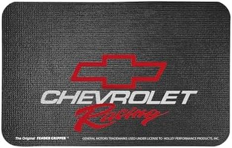Fender Gripper Fender Cover with Chevrolet Racing Logo | Officially Licensed by General Motors | Universal Fit | Standard Size 22" X 34" | FG2007, Black with Colored Logo