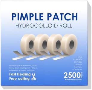 ZELIER Pimple Patches for Face (2500 Count) | Cut-to-Size Hydrocolloid Roll Tape | Absorb Gunk & Fast Healing, Shrinks Zits & Blemishes | Acne Patches for Face | Zit Patches for All Size Acne