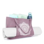 Pockets & Places Yoga Mat Bag with Strap, Yoga Tote Bag with Zipper Pocket for Women & Men, 4mm Thick, Canvas (Violet)