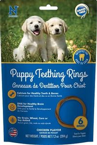 N-Bone Puppy Teething Rings, Grain-Free Chicken Flavor, 6 ct