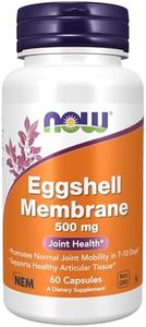 NOW Supplements, Eggshell Membrane (A Unique Biological Matrix Composed of Major Joint Constituents) 500 mg, 60 Veg Capsules