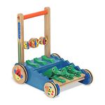 Melissa & Doug Chomp & Clack Alligator Push Toy (Wooden Activity Walker, Makes Sounds When Pushed, Great Gift for Girls and Boys - Best for Babies and Toddlers, 12 Month Olds, 1 and 2 Year Olds)