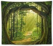 FENDROM Enchanted Forest Tapestry Nature Lanscape Sunshine Through Tree Cave Wall Tapestries Wall Hanging For Living Room Bedroom Home Decorations