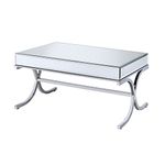 Acme Yuri Mirror Top Coffee Table in Chrome