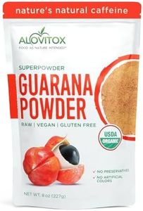 Alovitox Organic Guarana Seed Powder 8oz- Raw Guarana Seed Extract , Vegan, Gluten Free Guarana Powder Supplement - High in Energy Boosting Pure Caffeine powder - Guarana Extract for Guarana Tea Bags