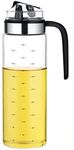 ravido Glass Olive Oil Dispenser Bottle - Oil Vinegar Cruet Bottle Leakproof Condiment Container with Lid and Stopper And Ergonomic Non-Slip Handle for Cooking and Barbecue 550ML (Pack Of 1)