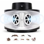 Mouse Repellent - Mice Repellent - Rodent Repellent for Attic, House, Warehouse, Basement, Garage, Office & RV, Plug-in Pest Control for Rats, Squirrel, Roach, Spider & Insects - 13kHz Frequency.