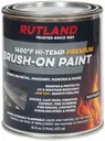 Rutland - 81V Premium 1400 Degree F Hi-Temp Brush-On Paint, 16 fl oz, Black
