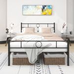 VERFARM Double Metal Bed Frame with