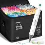Ohuhu Alcohol Markers - Double Tipped Art Marker Set for Artist Illustration -160 Colors- Chisel & Fine Dual Tips- Oahu of Ohuhu Markers