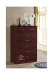 Caspian Furniture Engineered Wood Chest of Drawers for Home | Multipurpose Filing Cabinet for Home/Office | Storage Drawers (Walnut Brown, 48x30x18)