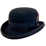 Bellmora Bowler Hat Wool-One Fresh Hat (Black, Large), Black, Large
