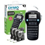 DYMO Label Manager 160 Portable Label Maker Bundle, Easy-to-Use, One-Touch Smart Keys, QWERTY Keyboard, Large Display, for Home & Office Organization, Includes 3 D1 Label Cassettes ,Multi-color