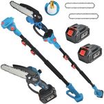 Clownya 2-in-1 Cordless Pole Saw Pruning Set, For Tree Trimming and Garden Pruning, Chainsaw Gifts: Perfect for Men, Dads, Husbands, Fathers, and Gardeners