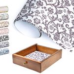 Elodie Essentials 6 Scented Drawer Liners Non-Adhesive Paper Sheets for Home Closet Shelves, Cabinet and Dresser Drawers - Royal Damask Print - 14 x 19½ Inch (English Lavender)