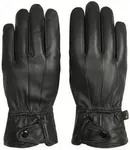 REED Men's Genuine Leather Warm Lined Driving Gloves - Touchscreen Texting Compatible (3XL, BLACK)