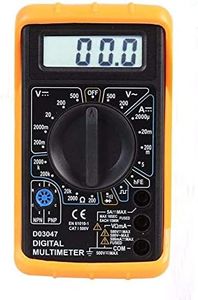 Duratool D03047 500 V AC/DC Manual Ranging Digital Multimeter,Yellow