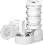RIZZARI UpgradedI 8L Gravity Stainless Steel Pet Waterer and Replacement Filters Bundle
