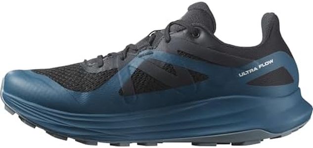 Salomon Ultra Flow Gore Tex Chaussures Imperméables de trail pour Homme, Résiste aux intempéries, Amorti adapté à la route comme aux sentiers, Conçue pour les terrains variés, Black, 44
