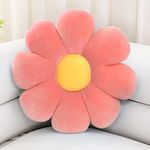 Sioloc Flower Pillow,Flower Shaped Throw Pillow Butt Cushion Flower Floor Pillow,Seating Cushion,Cute Room Decor & Plush Pillow for Bedroom Sofa Chair(Red,15.7" ), 1 Count (Pack of 1)