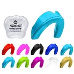 Mouthguard Slim Fit, Junior Gum Shield with Case for Kids Youth for School Combat Sports, MMA, Rugby, Judo, Karate, Hockey, Soccer, MMA Boxing, Martial Arts, Basketball & All Contact Sports Baby Blue