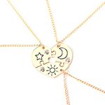 Puzzle Piece Friendship Necklace Gifts for Women Girls Best Friend Necklace for 3 Girls Birthday Christmas Gift for Friends Long Distance Friendship Necklaces for 3 Matching Necklaces for 3