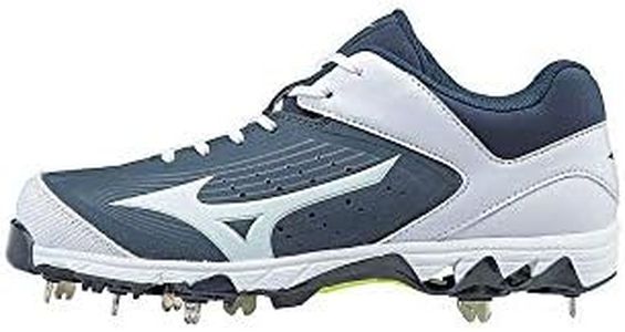 Mizuno Women's Swift 5 Fastpitch Softball Cleat Shoe, Navy/White, 12 B US