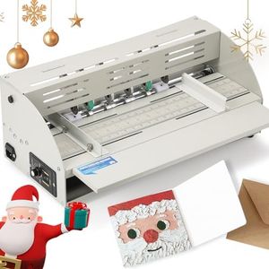 Mxmoonant Electric Creasing Machine with Adjustable Speed 0-100r/min, Paper Creaser Perforator Cutter Folder for Cards Invitations Tickets 110V