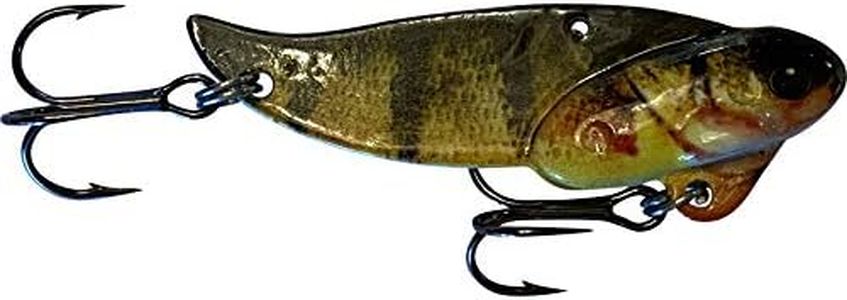 Blitz Lures Fishing Lures Metal VIB Hard Spinner Blade Baits for Bass Walleyes Trout Fishing Spoons - Blitz Blades VIB Made in USA… (Perch, 1/2oz)